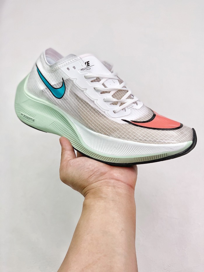 Nike ZoomX Vaporfly NEXT% White Hyper Jade Flash Crimson