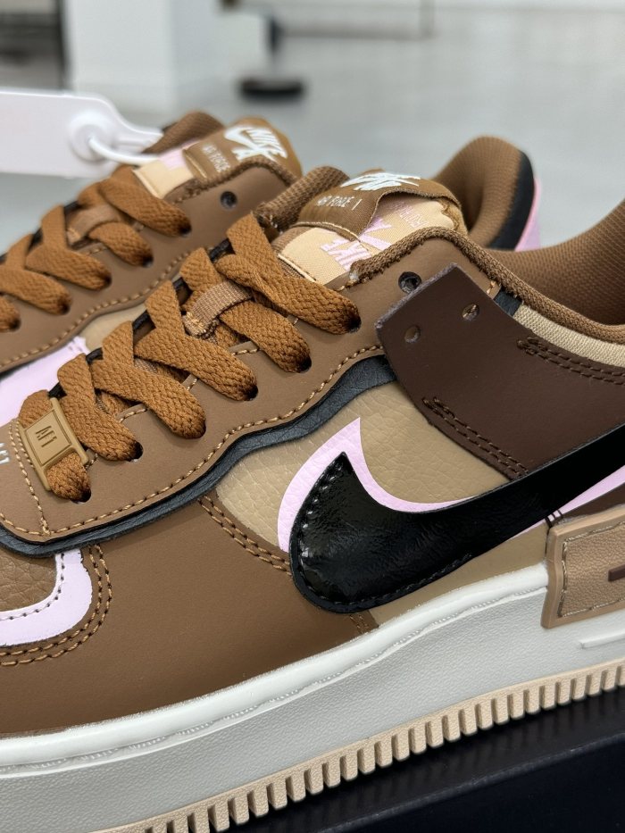 Nike Air Force 1 Low Shadow Light British Tan Pink Foam (Women's)