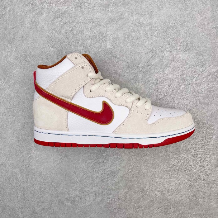 Nike SB Dunk High Sail Bright Crimson