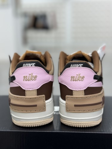 Nike Air Force 1 Low Shadow Light British Tan Pink Foam (Women's)