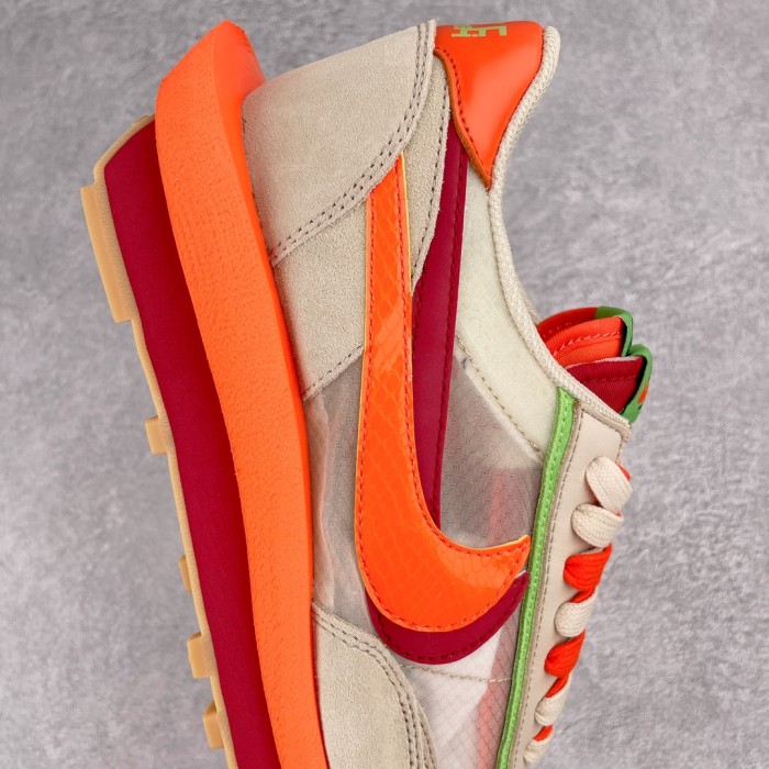 Nike LD Waffle sacai CLOT Kiss of Death Net Orange Blaze