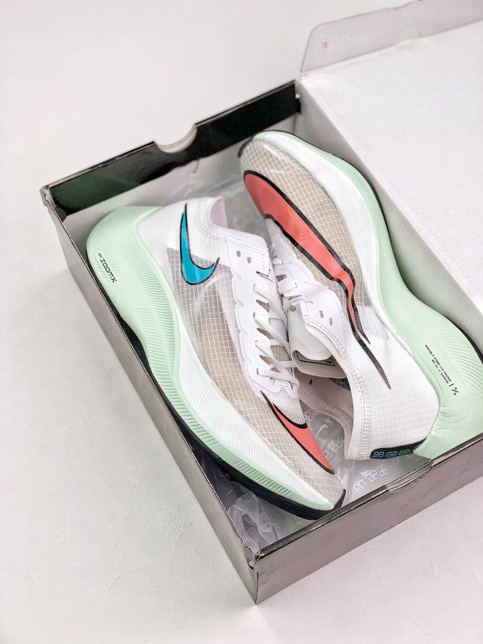 Nike ZoomX Vaporfly NEXT% White Hyper Jade Flash Crimson