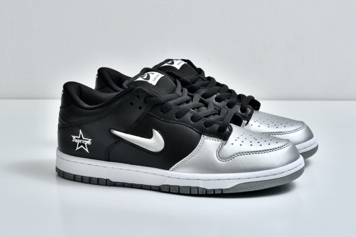 Nike Dunk SB Low Supreme Jewel Swoosh Silver