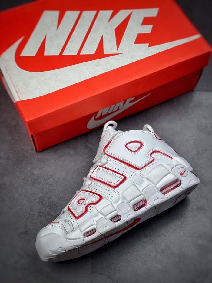 Nike Air More Uptempo White Varsity Red Outline (2018/2021)