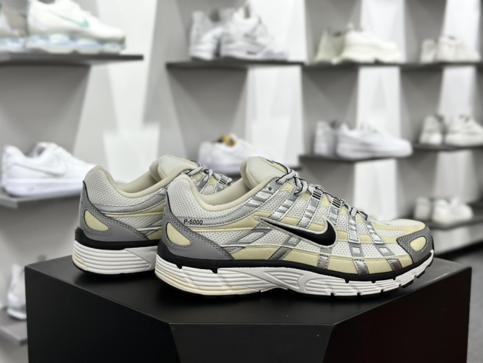 Nike P-6000 Coconut Milk Metallic Silver