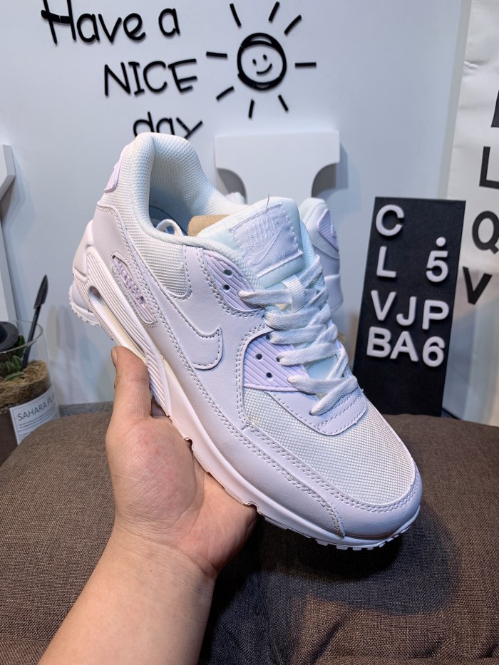 Nike Air Max 90 Leather Triple White (2020)