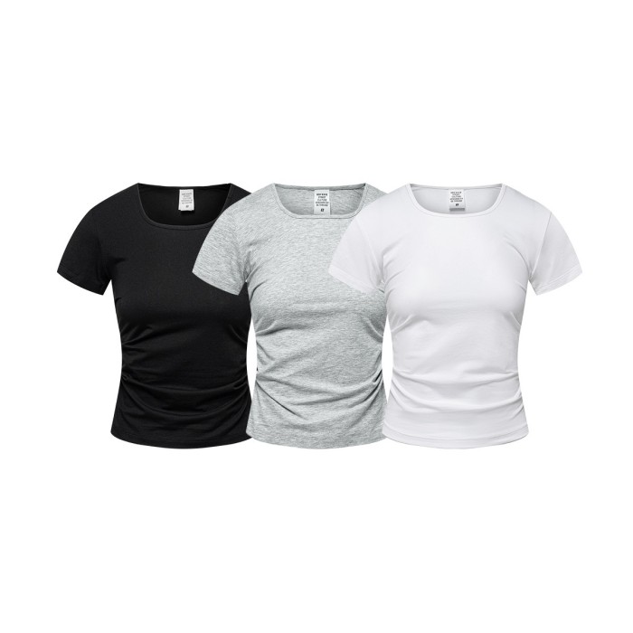Women T-shirt 3 colors Customized logo