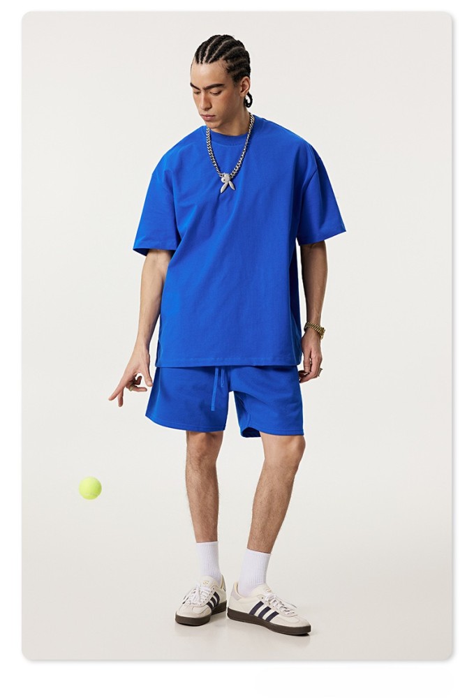 Oversized T-shirt and shorts set 20 colors Customized logo