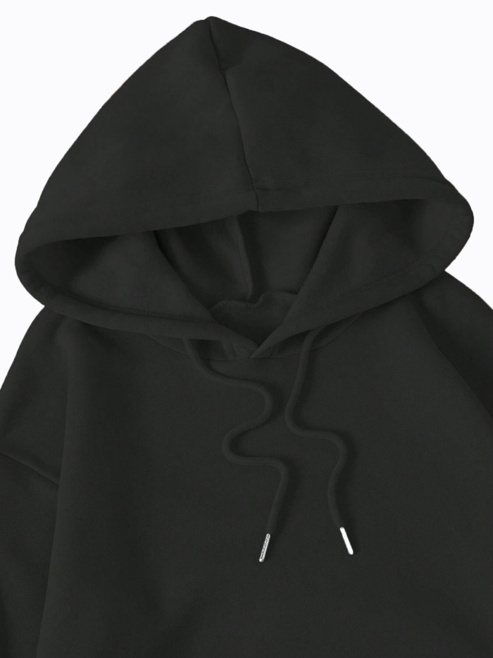 Women's Letter Print Pocket Hoodie, Casual Long Sleeve Hooded Sweatshirt for Fall & Winter, Women's Clothes for Daily Wear