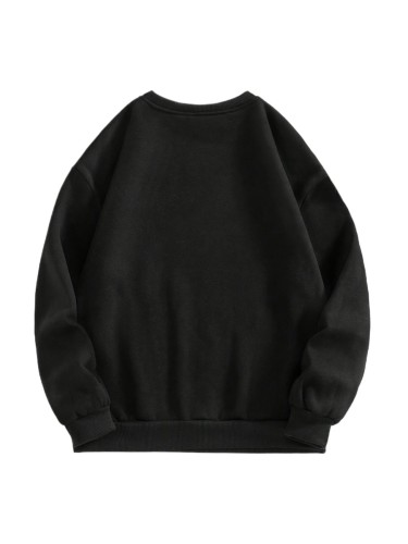 Women's Cherry Print Crew Neck Sweatshirt, Casual Long Sleeve Pullover for Daily Wear, Ladies Fall & Winter Clothes