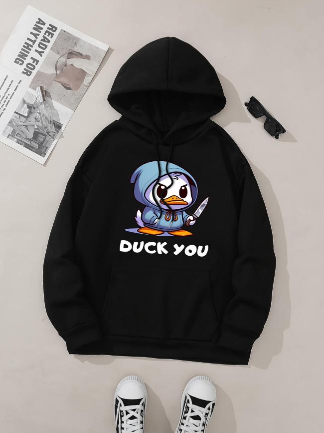 Women's Brain Print Hoodie, Fashion Casual Letter Print Hooded Sweatshirt for Daily Holiday Outdoor Wear, Women Clothing for Fall & Winter