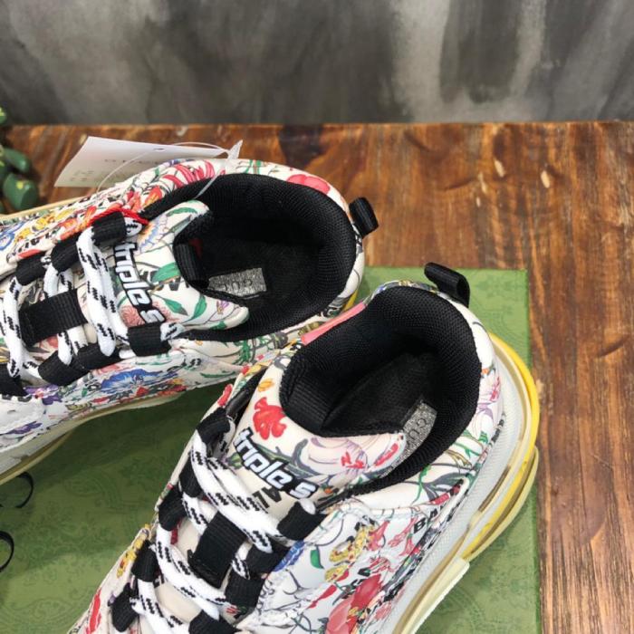 Gucci x Balenciaga The Hacker Project Triple S Flora Print