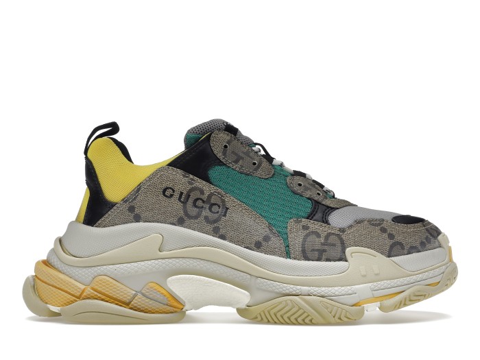 Gucci x Balenciaga The Hacker Project Triple S Beige Green Yellow