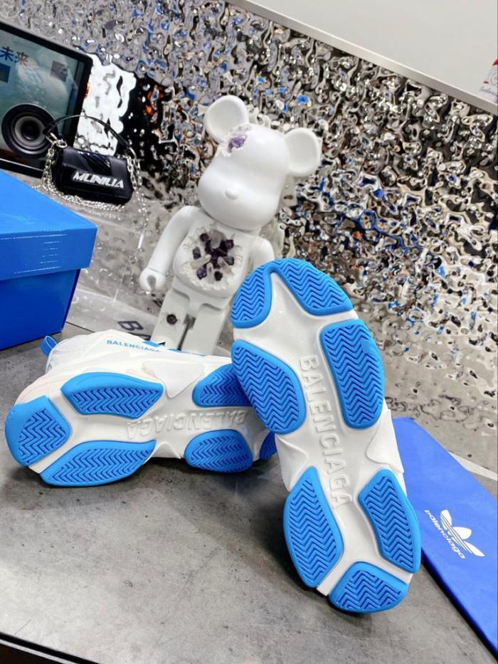 Balenciaga x adidas Triple S White Blue