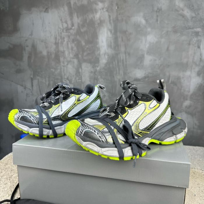 Balenciaga 3XL Lace-Up Sneakers Gray Green
