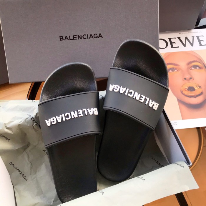 Balenciaga Pool Slide Black White 565826 W1S80 1006