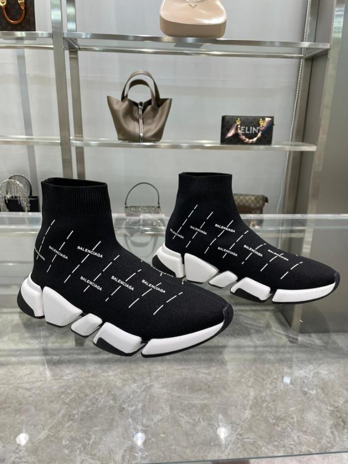 Balenciaga Speed 2.0 Black White Logo