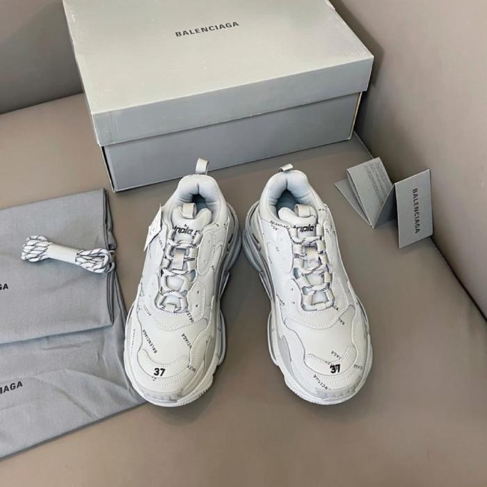 Balenciaga Triple S Allover Logo White