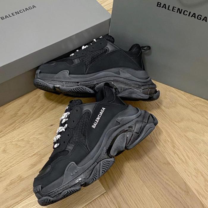 Balenciaga Triple S Clear Sole Double Black (W)