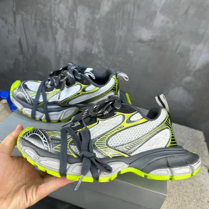 Balenciaga 3XL Lace-Up Sneakers Gray Green