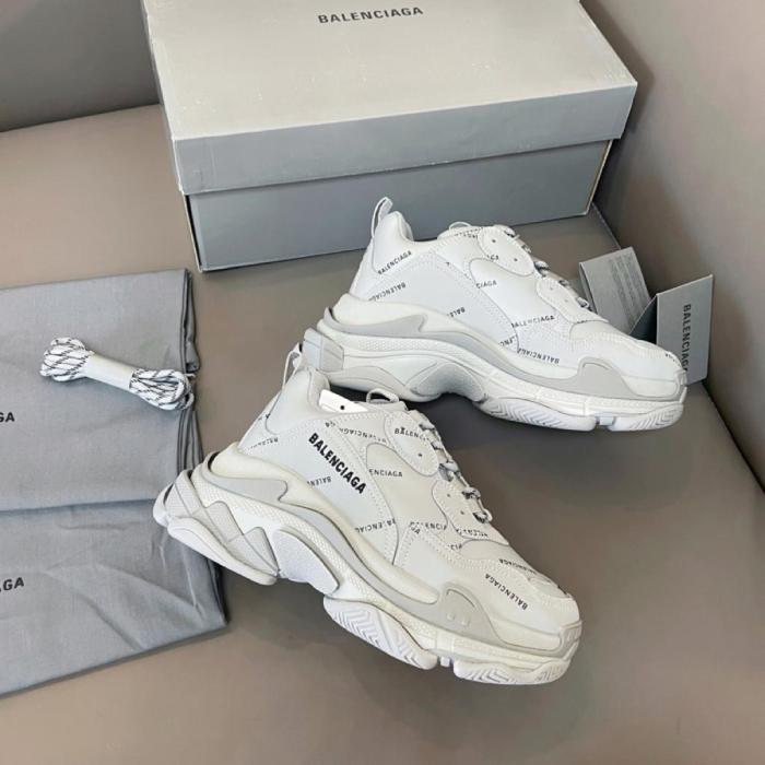 Balenciaga Triple S Allover Logo White