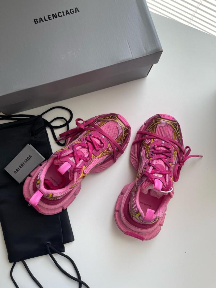 Balenciaga 3XL Lace Up Sneakers Women's Pink