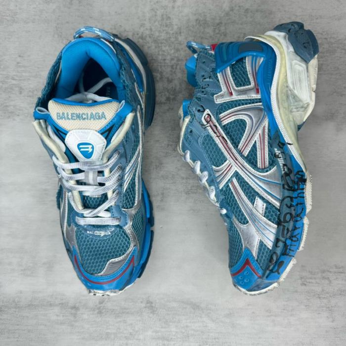 Balenciaga Runner Marathon Low Top Casual Shoes Men's Blue