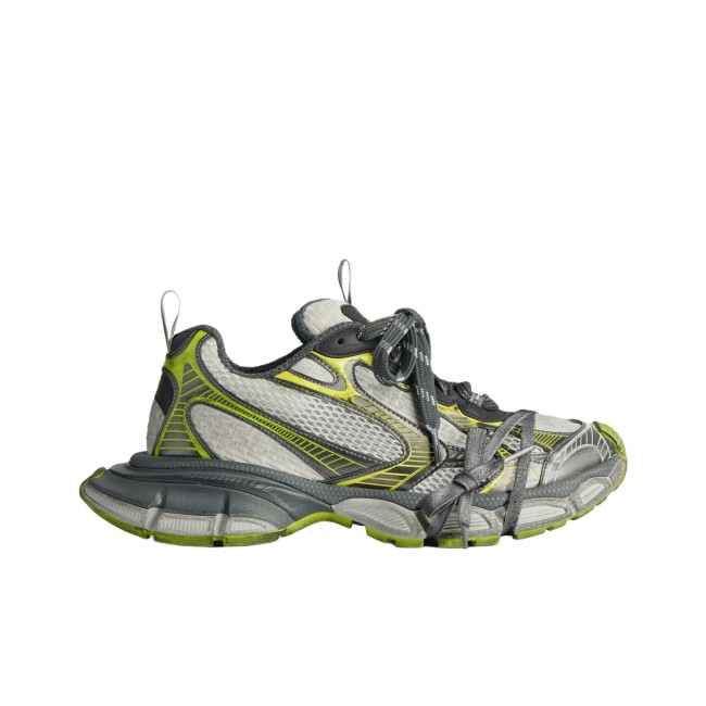 Balenciaga 3XL Lace-Up Sneakers Gray Green