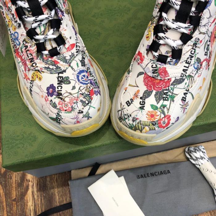 Gucci x Balenciaga The Hacker Project Triple S Flora Print