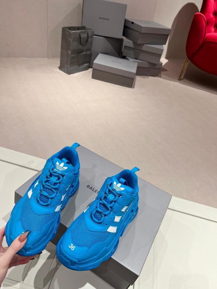 Balenciaga x adidas Triple S Blue White
