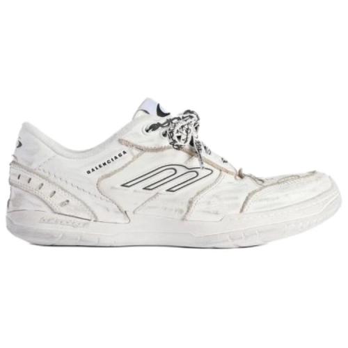 Balenciaga Hamptons Worn Out Low Top Casual Shoes White