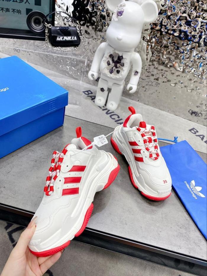 Balenciaga x adidas Triple S White Red