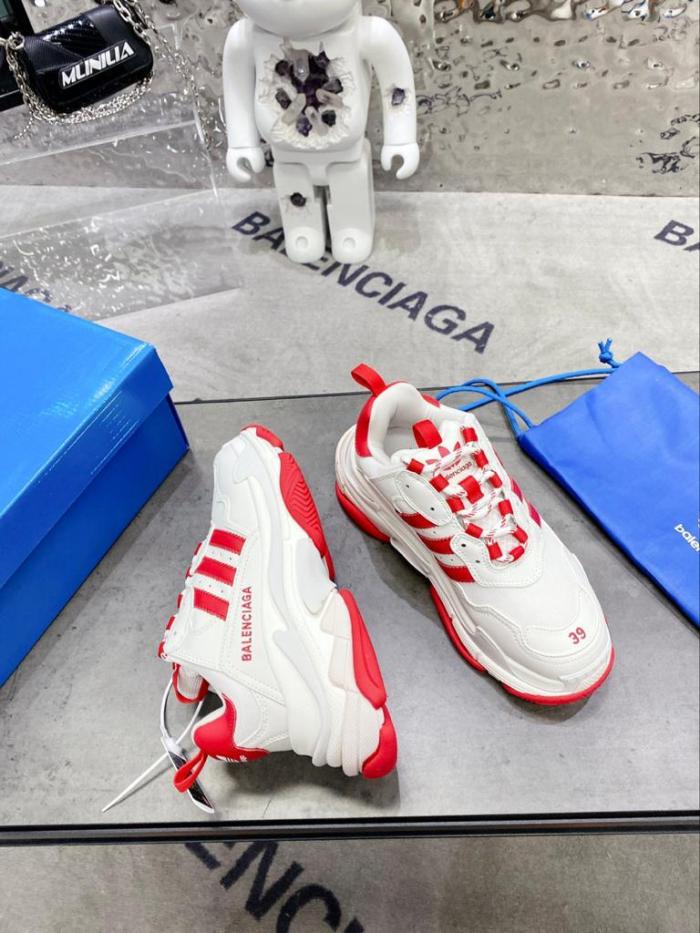 Balenciaga x adidas Triple S White Red