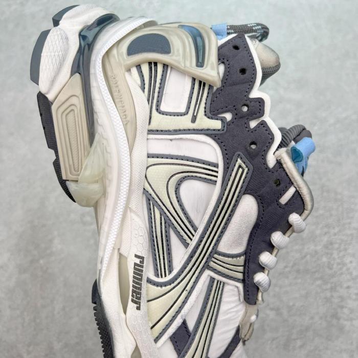Balenciaga Runner Lace Up Sneakers White Black