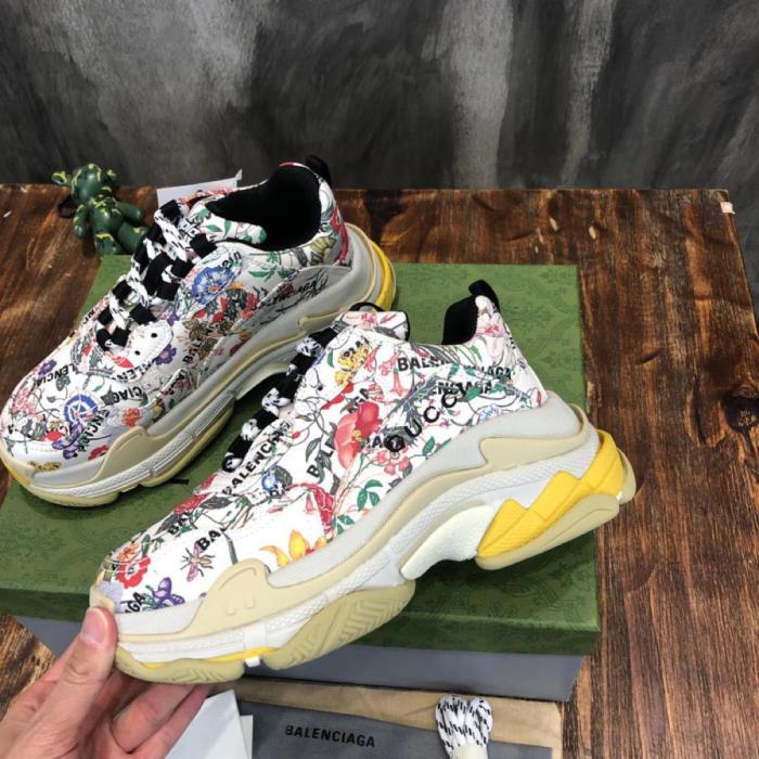 Gucci x Balenciaga The Hacker Project Triple S Flora Print