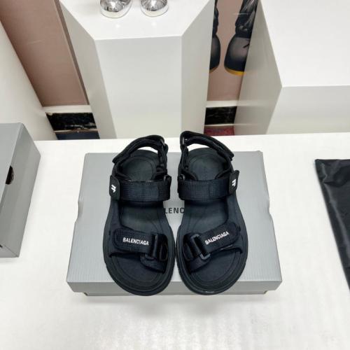 Balenciaga Tourist logo Velcro sandals