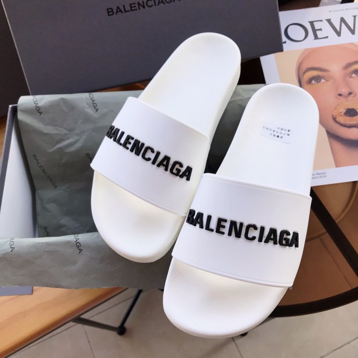 Balenciaga Pool Slide Eggshell