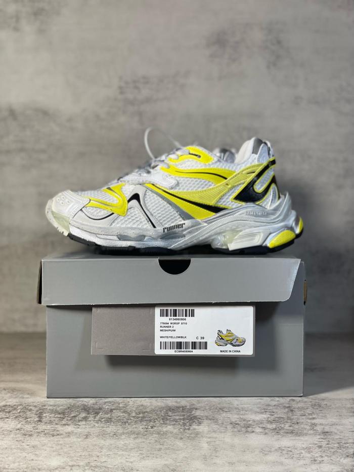 Balenciaga Runner Sneaker 'Worn Out White Yellow'