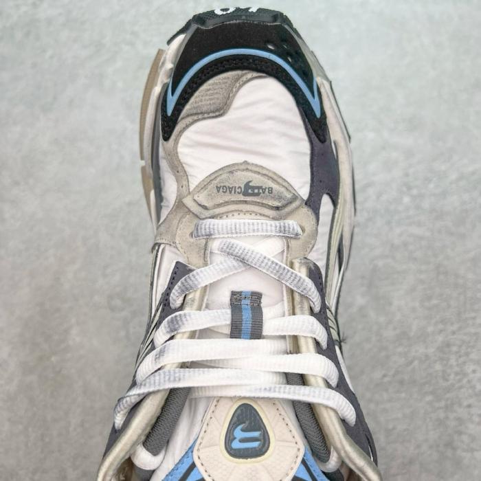 Balenciaga Runner Lace Up Sneakers White Black