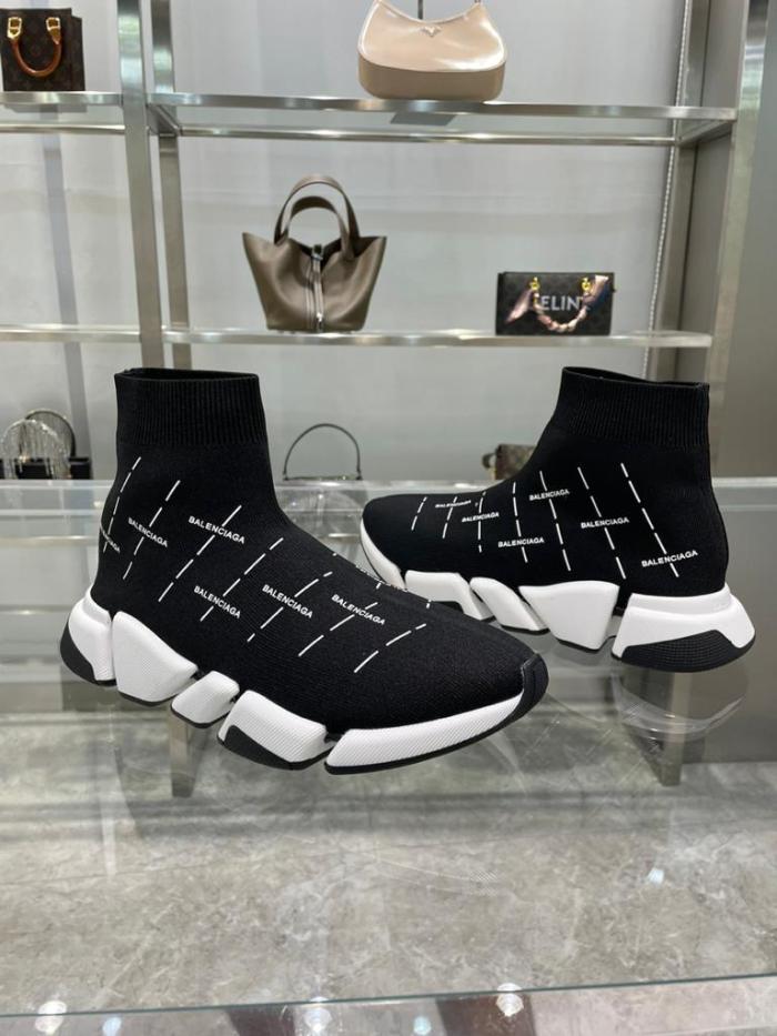 Balenciaga Speed 2.0 Black White Logo