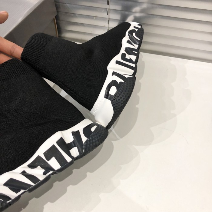 Balenciaga Speed Graffiti Trainers Black White