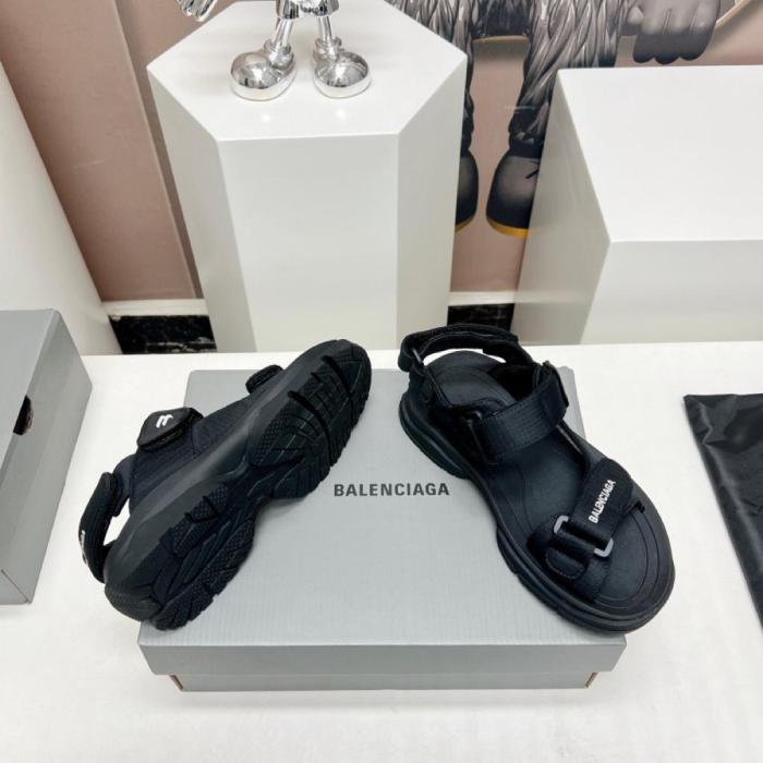 Balenciaga Tourist logo Velcro sandals