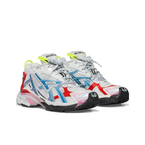 Balenciaga Runner Sneakers 'White Blue Red Mesh And Nylon'