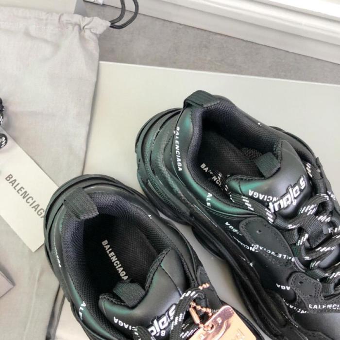 Balenciaga Triple S Allover Logo Black