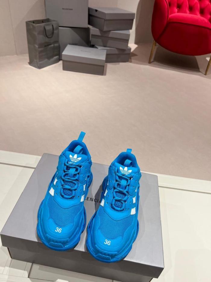 Balenciaga x adidas Triple S Blue White