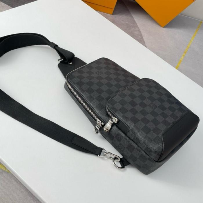 LOUIS VUITTON Avenue Sling Bag Damier Graphite N40097 size 20*31*10cm