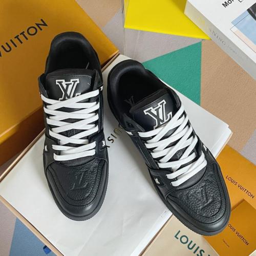 Louis Vuitton Trainer Black Embossed Monogram