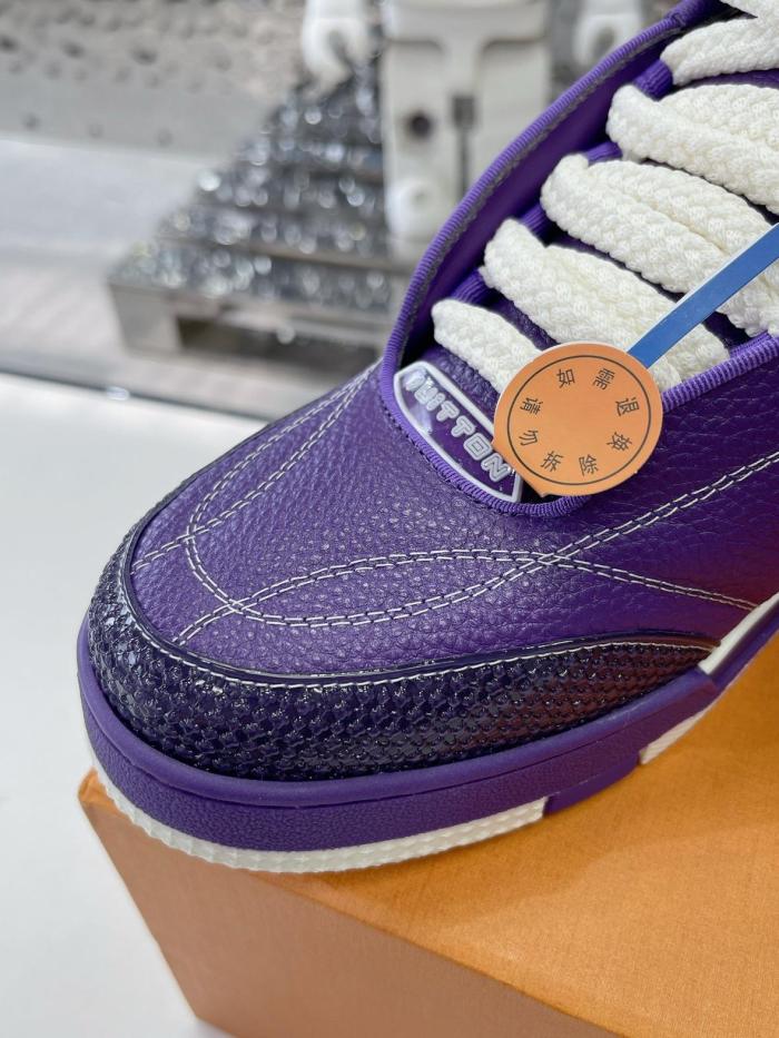 LOUIS VUITTON Skate Low Top Skateboard Shoes Men's Purple