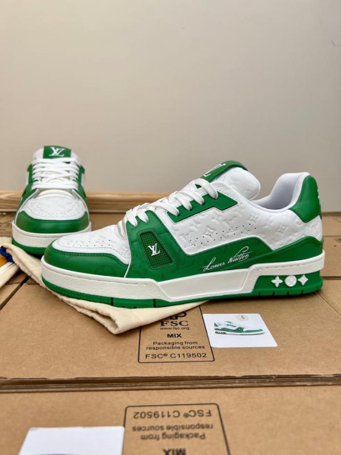 Louis Vuitton Trainer #54 Signature Green White