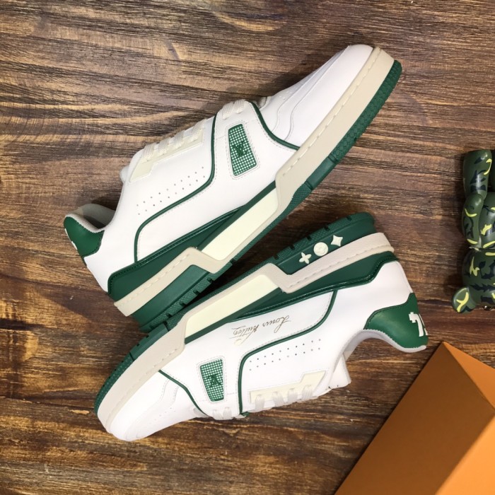 Louis Vuitton LV Trainer Sneaker Low White Green